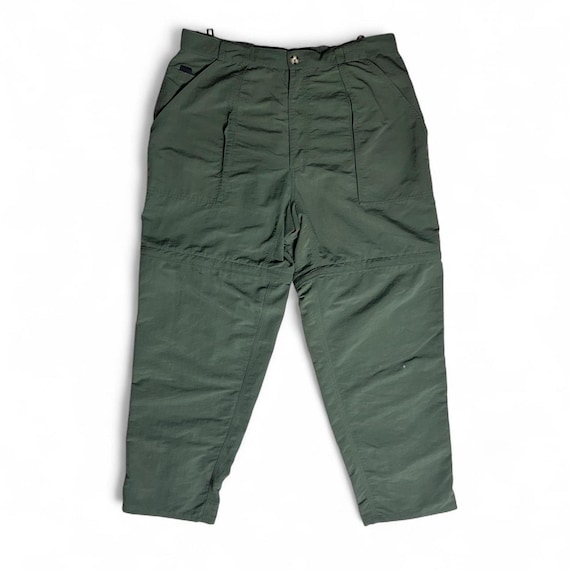 The North Face Vintage 90s Green Nylon Zip off Convertible Hiking