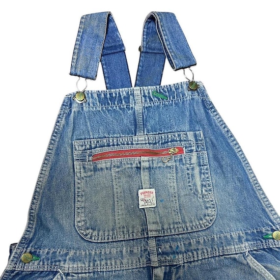 Pointer Brand Vintage 80s USA Denim Workwear Low Back Overalls