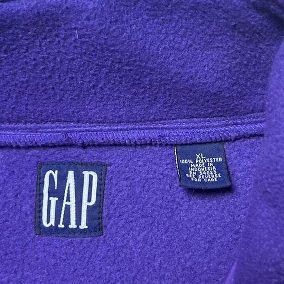 GAP 90s Vintage Alpine Purple Fleece 1/4 Zip Sweatshirt Sportswear