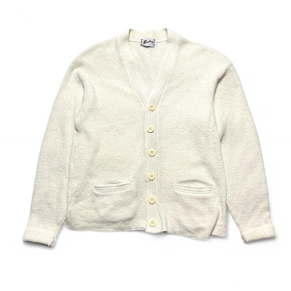 Barclay Vintage 50s Mohair Cardigan Sweater Kurt Cobain Grandpa