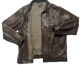 ジャケット・アウター Polo Ralph Lauren 90s leather jacket Polo Ralph Lauren '90s Leather Bomber Jacket Suicide Skier