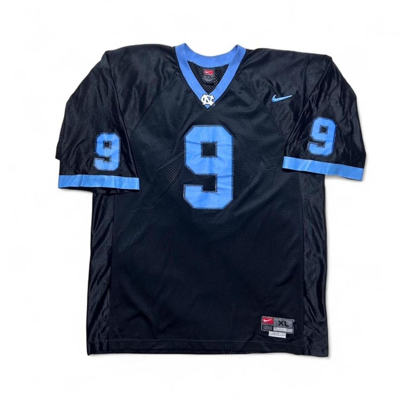 Camiseta deportiva de fútbol americano vintage de los Carolina Tar Heels de la UNC, años 90, de Nike, talla XL imagen 1