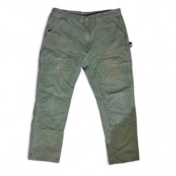 Carhartt B01 USA Vintage Double Knee Workwear Green Canvas