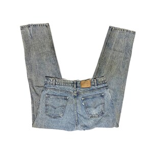 Levi’s Silver Tab Jeans 550 Vintage 80s Stone Acid Wash Relaxed Tapered Denim Pants 34x30