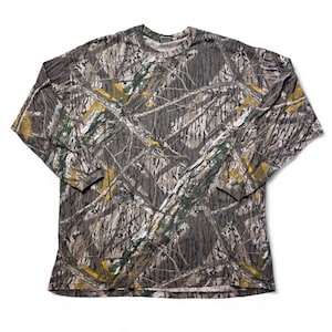 Maglietta mimetica da caccia a maniche lunghe Mossy Oak Shadow Branch Vintage Y2k, 2XL immagine 1
