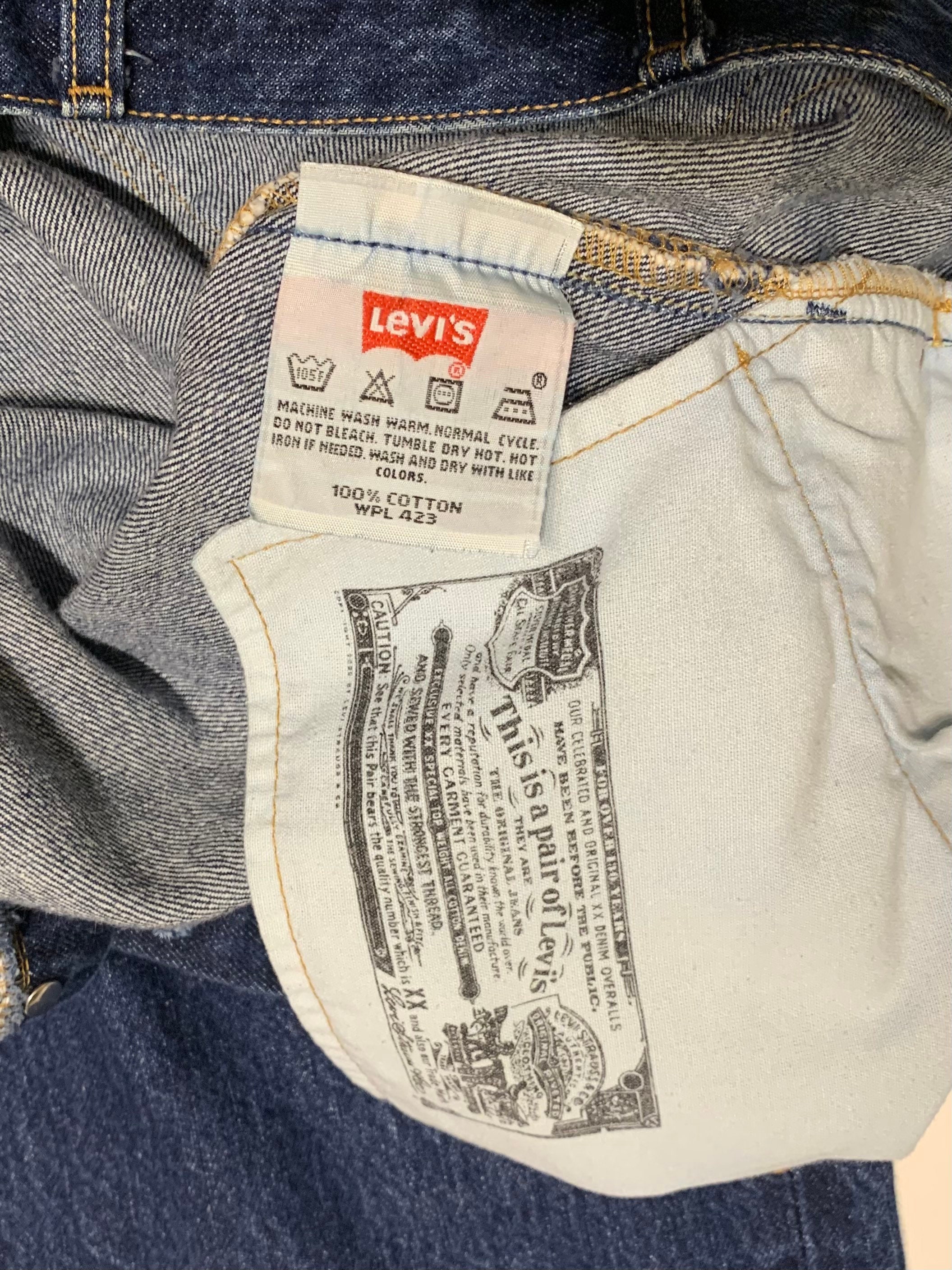Levi's Jeans 501 Vintage 90s 5 Button Fly Denim USA Made