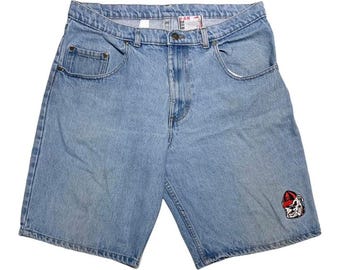 University of Georgia Bulldogs Vintage jaren 90 denim jeansshort True Fan 37"