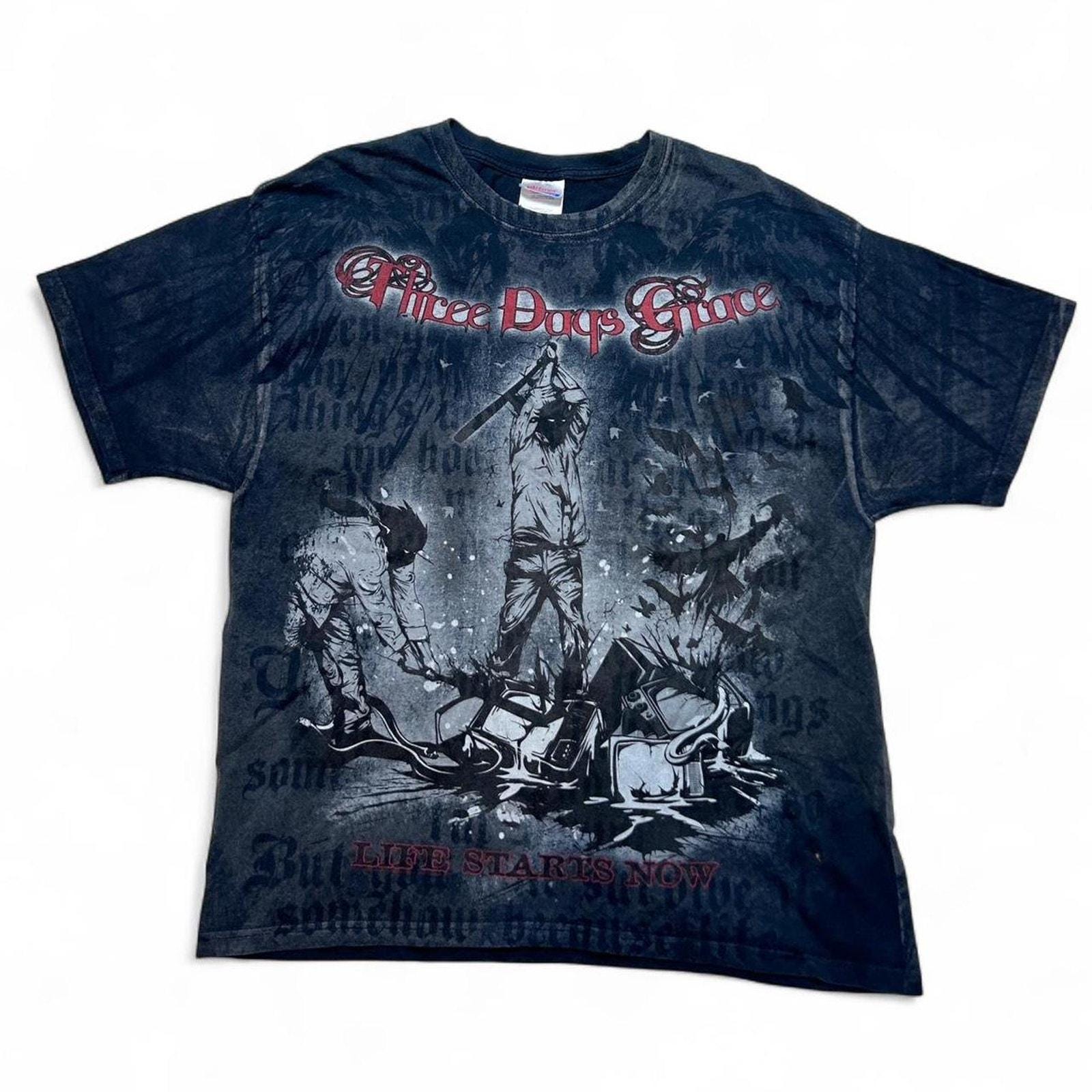 Three Days Grace グラフィックTシャツ ブラック Three Days Grace Graphic T-shirt, Men's and Women's Sizes