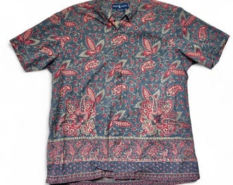 Vintage 90s POLO Ralph Lauren Khaki Tan Caldwell Silk Blend Loop