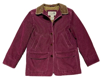 L.L. Bean VTG 90er Jahre Cord Weste Barn Jacket XS Petite