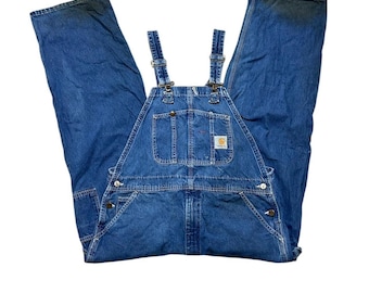 パンツ 80s~ Carhartt denim overall made in USA Carhartt Vintage Workwear Cotton Denim Painters Bib Overalls USA
