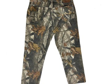 Wrangler ProGear Denim Realtree Camouflage Outdoor Jacht Jeans Broek 38