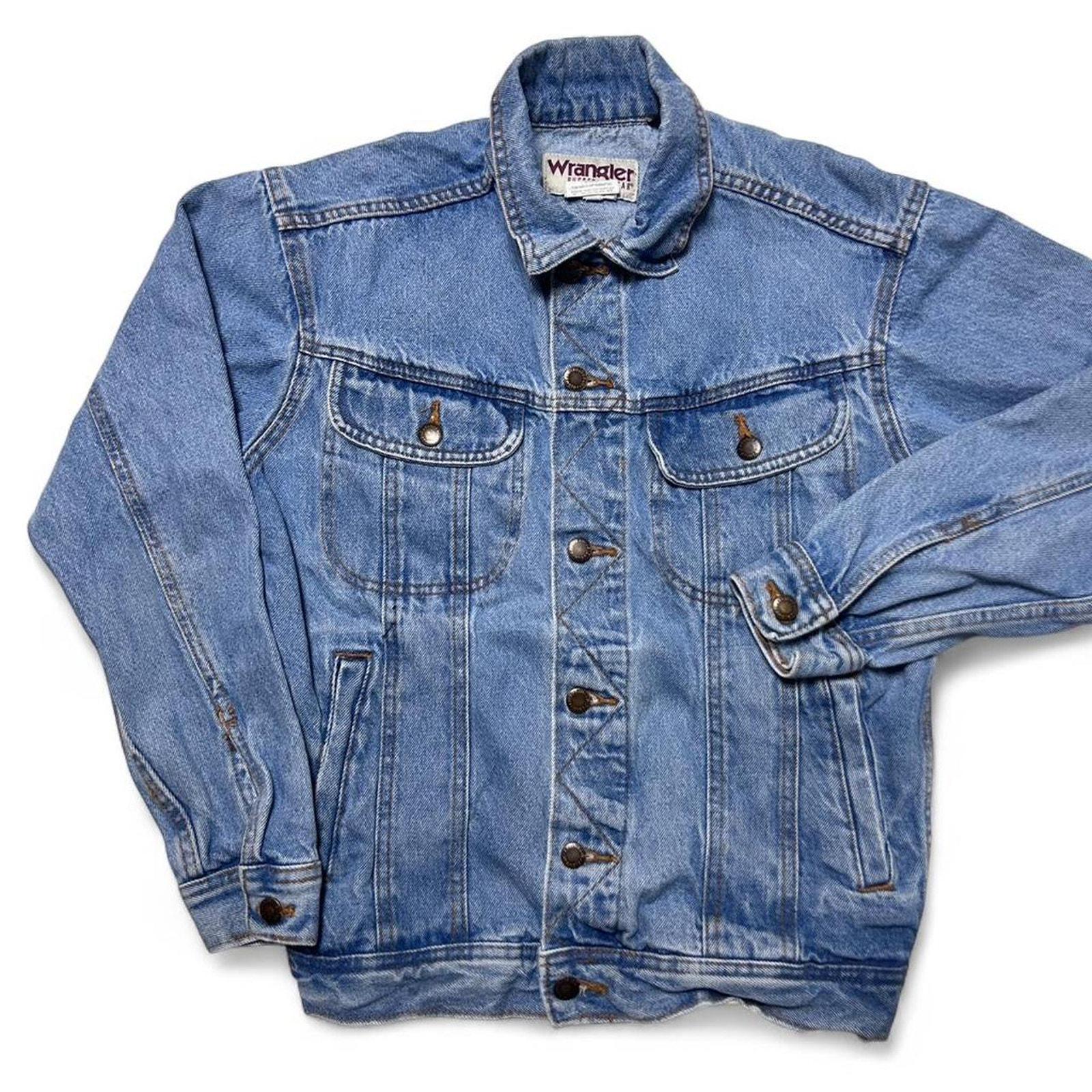 Wrangler Rugged Wear Y2k Vintage Denim Trucker Western Jacket 