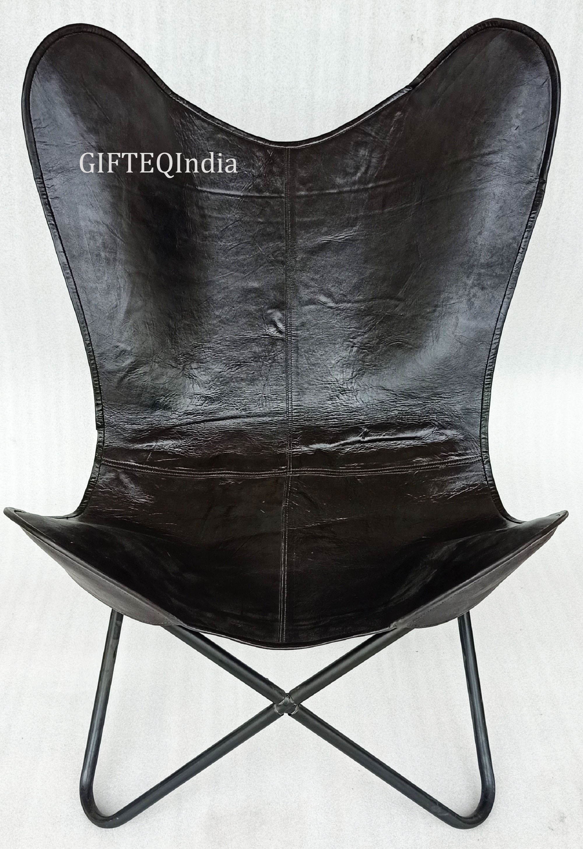 chaise Papillon En Cuir