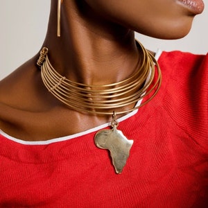 Zuba Ethnic Tribal Brass Choker