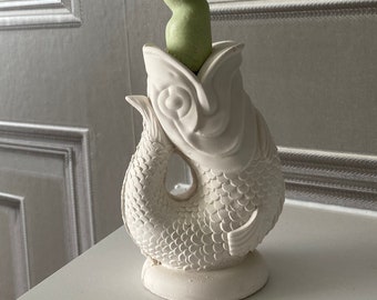 Gluggle fish jug inspired candlestick holder