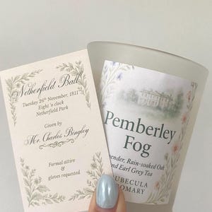 Pride and Prejudice inspired gift, Literary Candle, Book Lover Gift, Candle Gift, Jane Austen