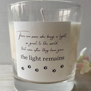 Pet Memorial Candle, Remembrance Candle, Pet Loss Gift, Candle for Loss of Pet, Sympathy Gift, Memory Candle for Pets