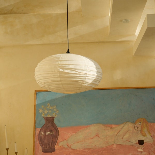 Ovale vorm linnen hanglamp schaduw - lampenkappen, hangende lichte hangers, stoffen hanger, linnen hanglamp