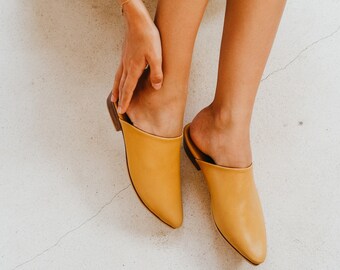 wide fit mules flat