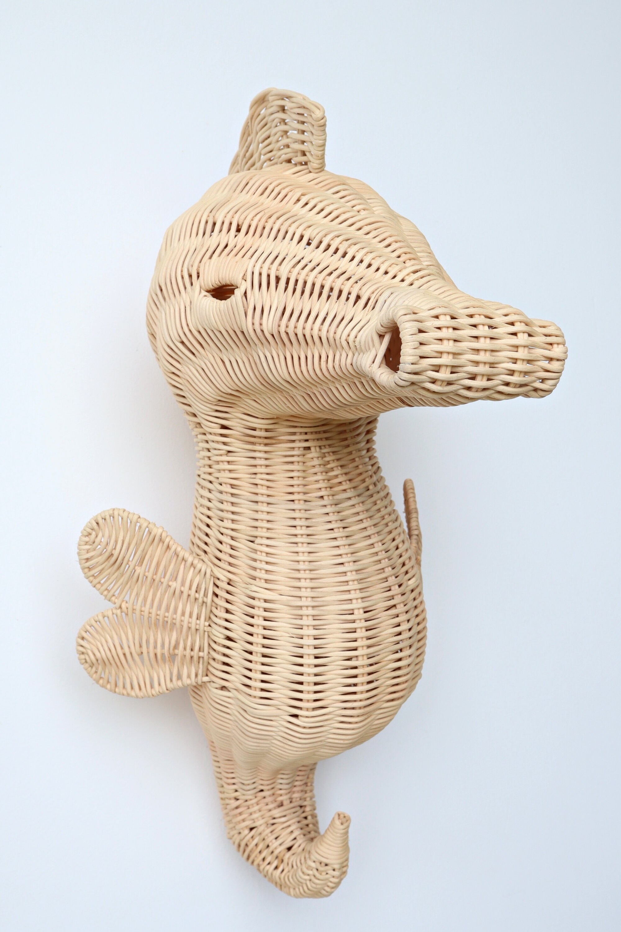 Rattan Wicker Seahorse Wall Decor Nursery Gift, Beach Home Decor