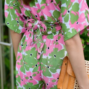 Aubrey Floral Wrap Top and Shorts Matching Set in Pink Garden image 5