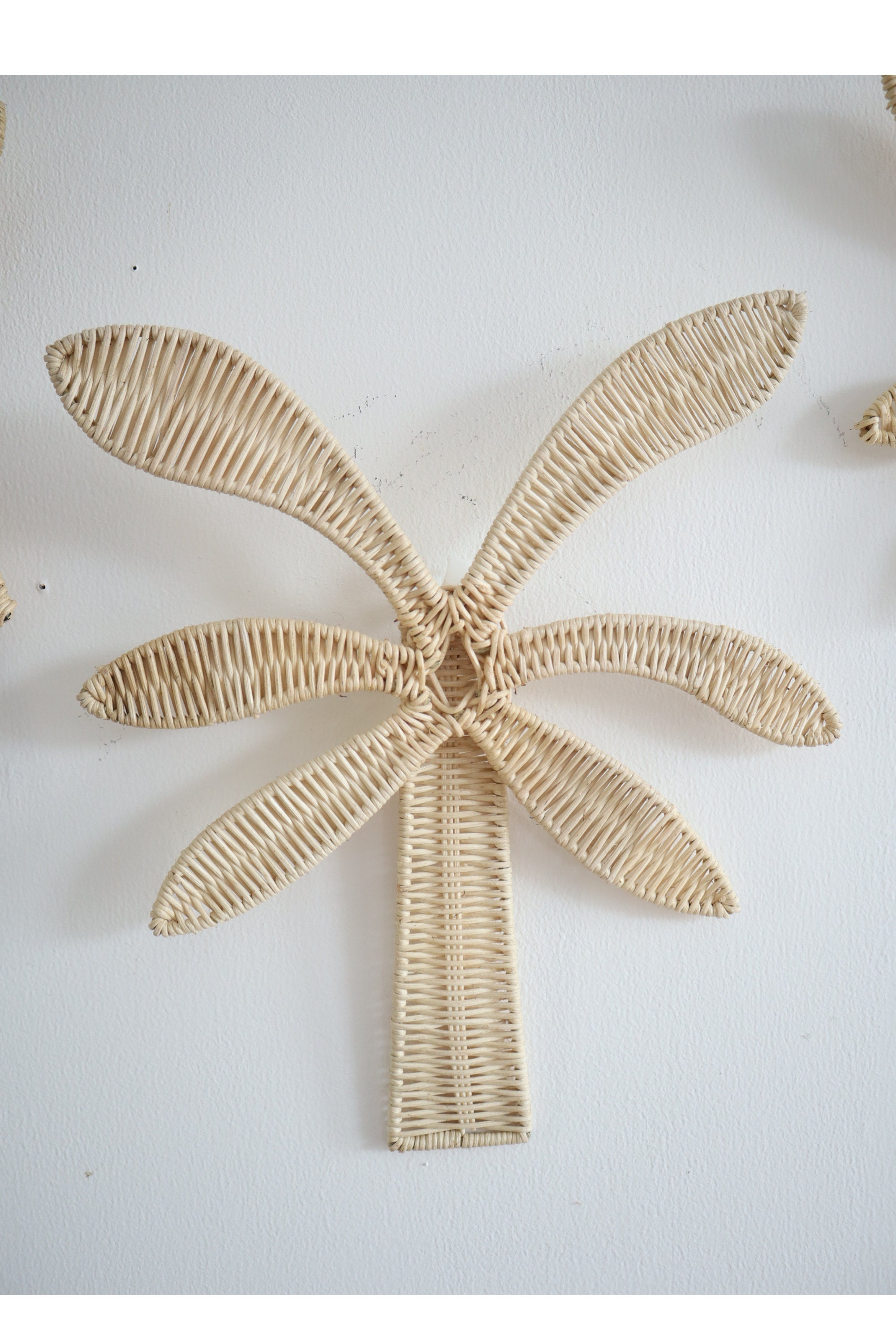 Rattan Palm Tree Wall Decor set of 3 Pcs - Etsy