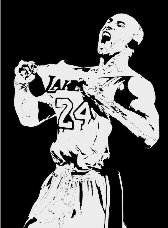 Kobe Bryant png files silhouette cricut clipart | Etsy