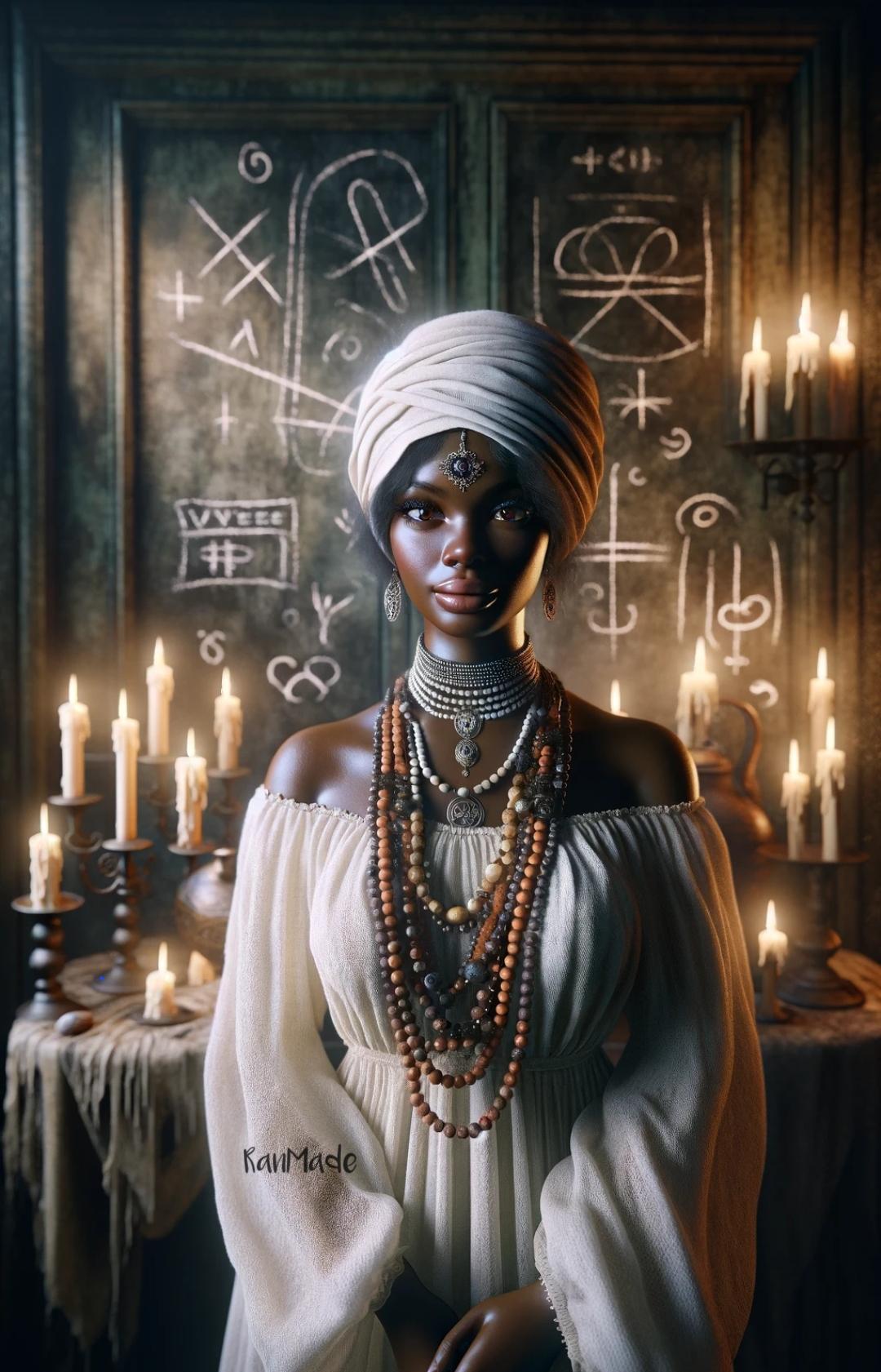 Marie Laveau Voodoo Priestess Art Print: Nubian Queen Graphic (digital ...