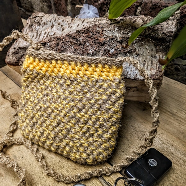 Handmade Crochet Jute Twine Macrame Shoulder Bag