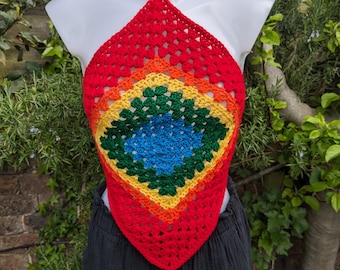 Crochet granny square top