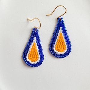 Oilers Earrings | Hockey Team Earrings | Sports Fan Earrings | Oilers Teardrop Earrings