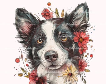 Whimsical Dog Clipart: 10 PNG Illustrations (Digital Download)