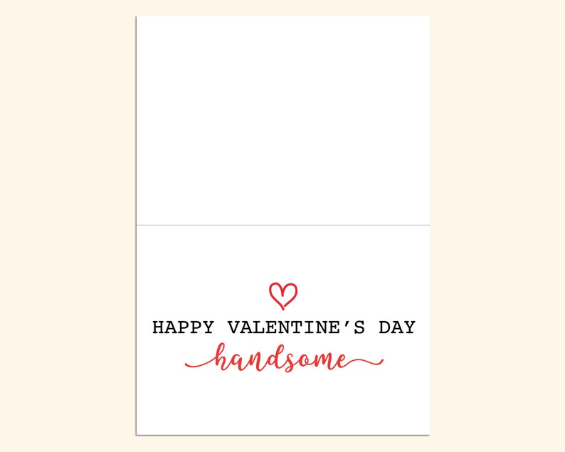 Valentines Card for Him Printable Happy Valentine's Day | Etsy