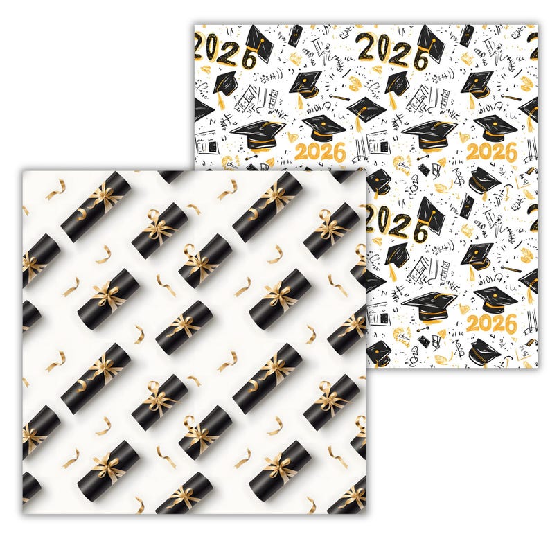 Graduation Seamless Pattern, Graduation Papers, Gold Black Patterns for ...