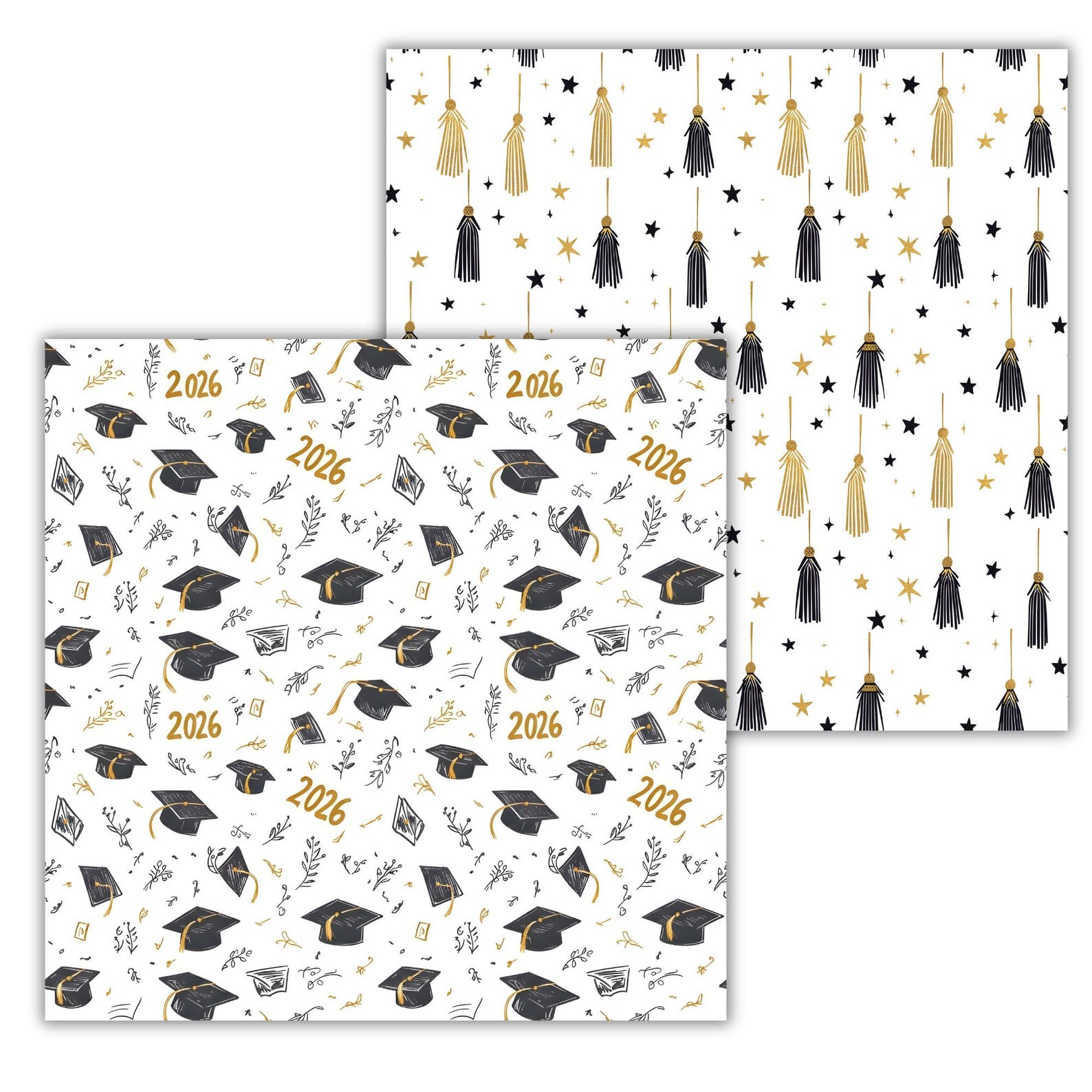 Graduation Paper Pattern Graduation Seamless Pattern, Graduation Papers, Gold Black Patterns for ...