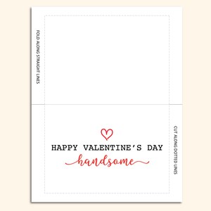 Valentines Card for Him Printable Happy Valentine's Day | Etsy
