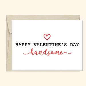 Valentines Card for Him Printable Happy Valentine's Day | Etsy