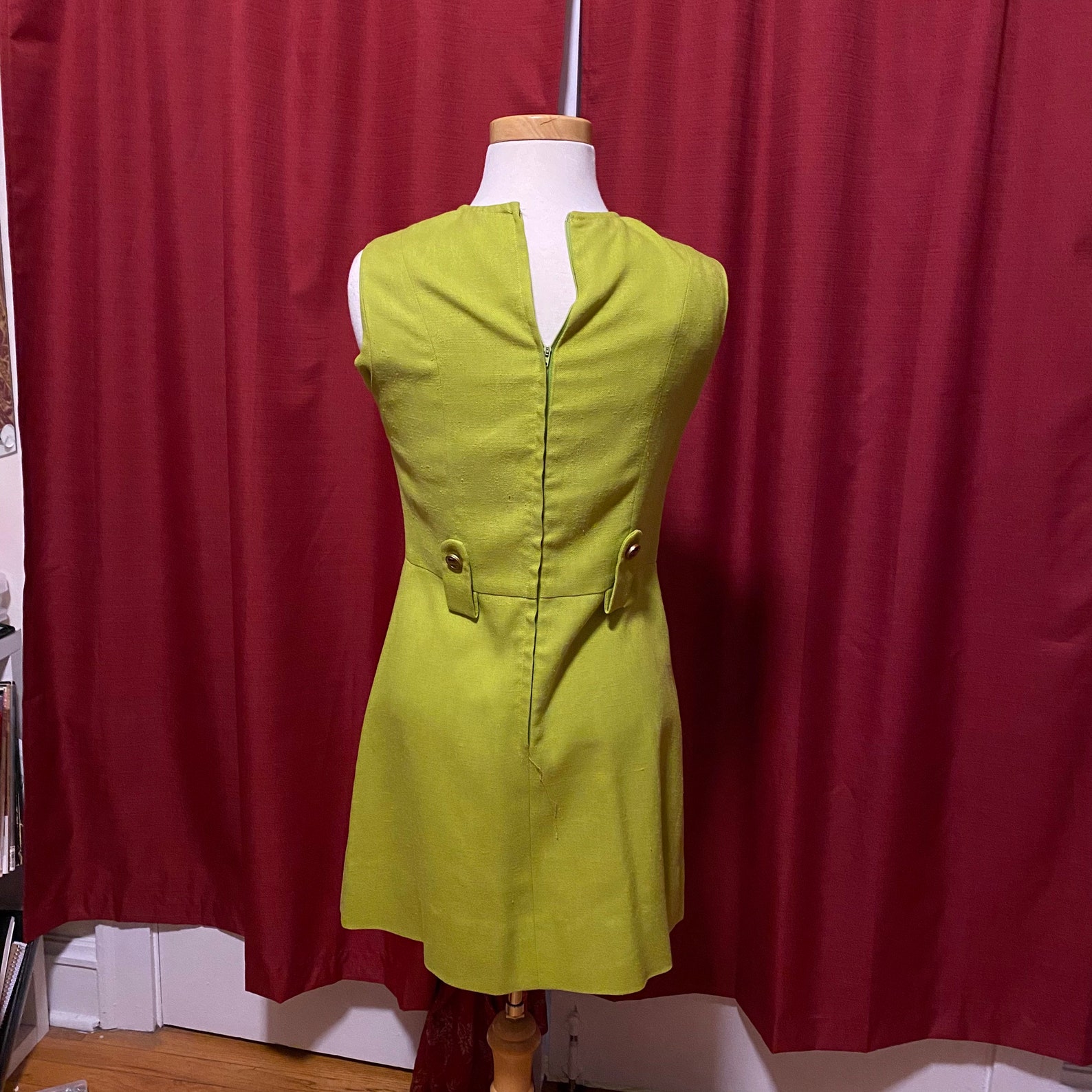 avocado green gown