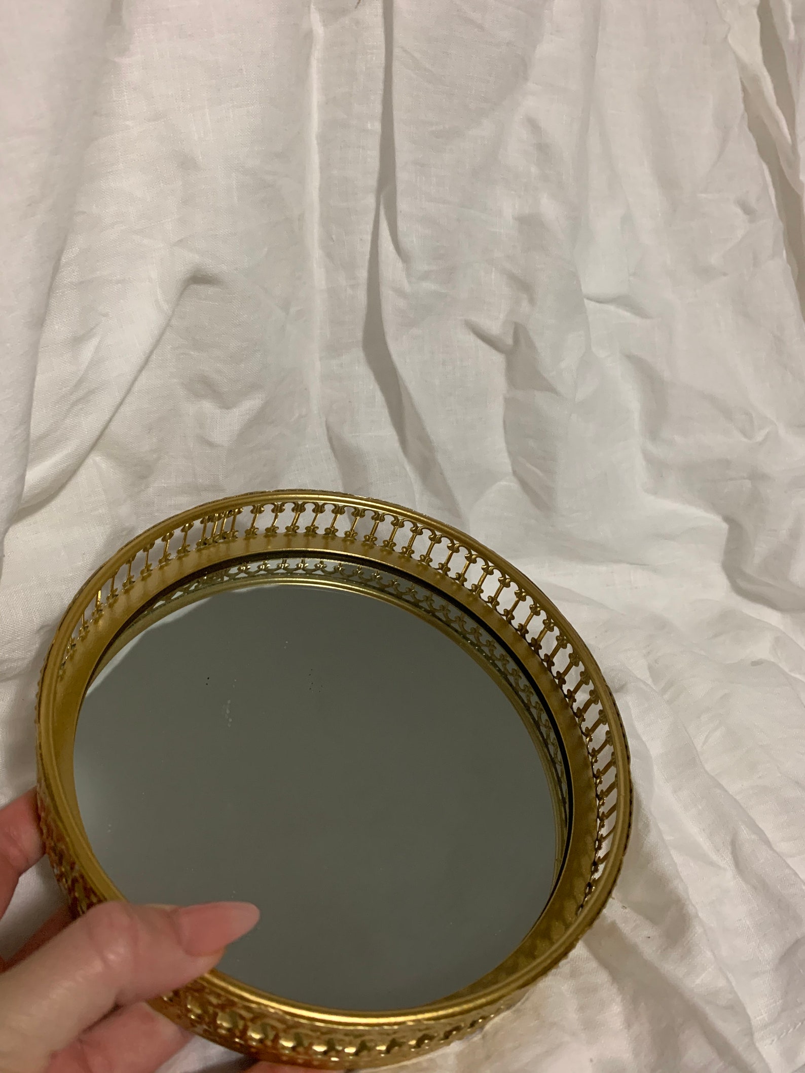 The Antique Mirror Plate SMALL Etsy