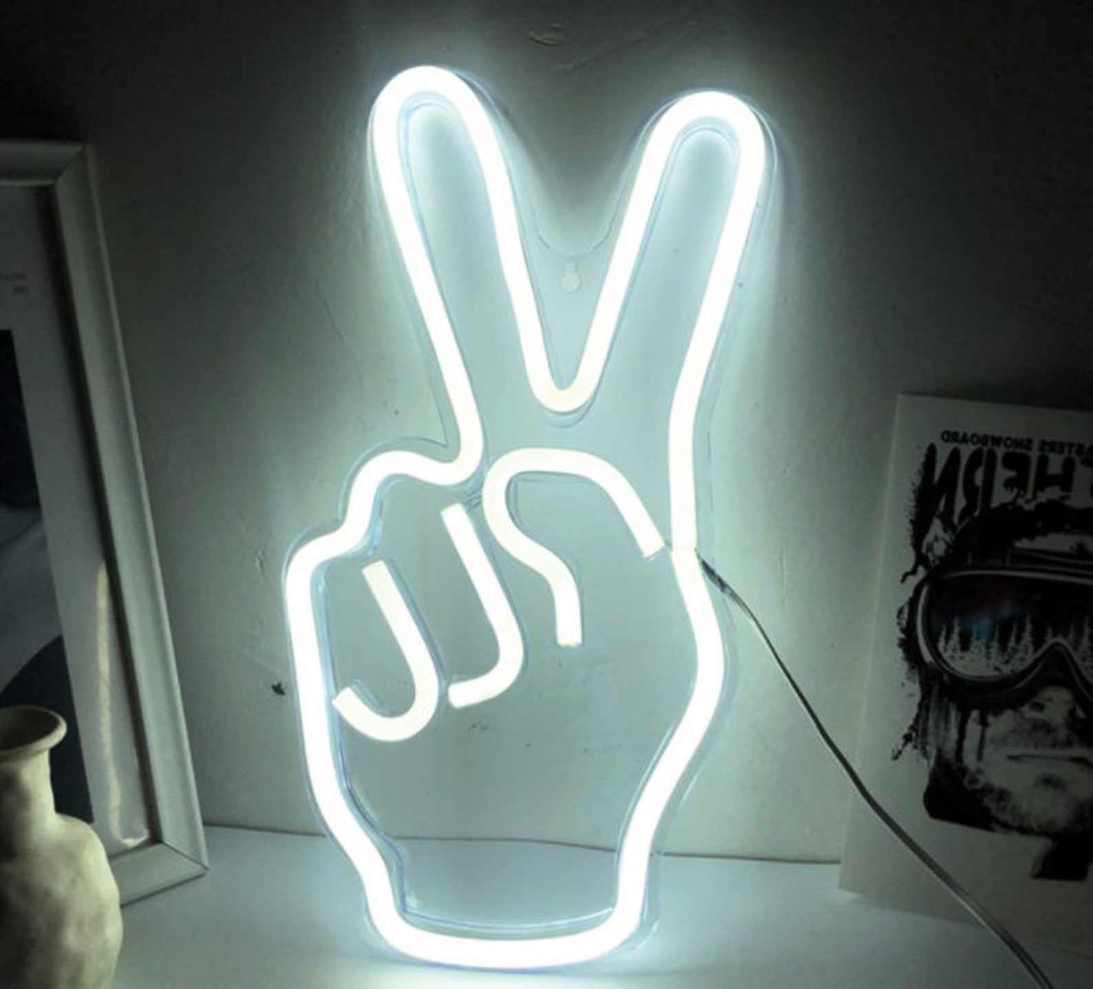 LED Neon Sign Light Neon Light Wall Word Poster Background Etsy