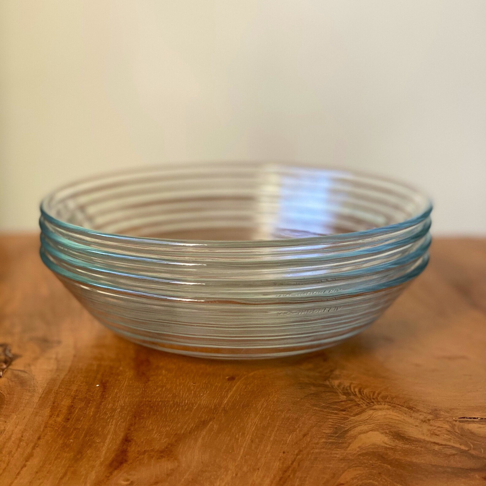 Clear Ribbed Glass BowlsSet of 4 KIG Indonesia Glass Bowls Etsy