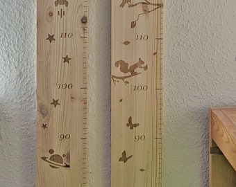 Wooden measuring stick for children, personalized with name, children's measuring stick made of wood (birth gift idea)