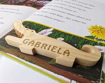 Reading aid / school enrollment gift made of wood / school enrollment gift idea
