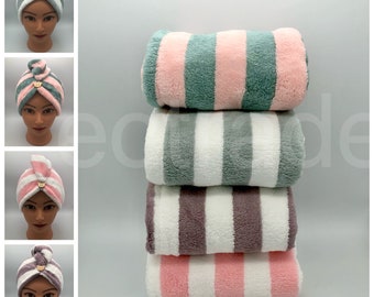 Super Absorbent Hair Drying Cap, Turban Twist Wrap Soft Towel