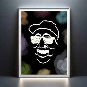 Contemporary Korean Digital Print, Modern Hahoe Mask Abstract Art, Digital Download, Digital Print, Wall art
