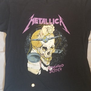 Vintage Metallica &quot;Damaged Justice&quot; Tour of 88&#39; Concert Tshirt