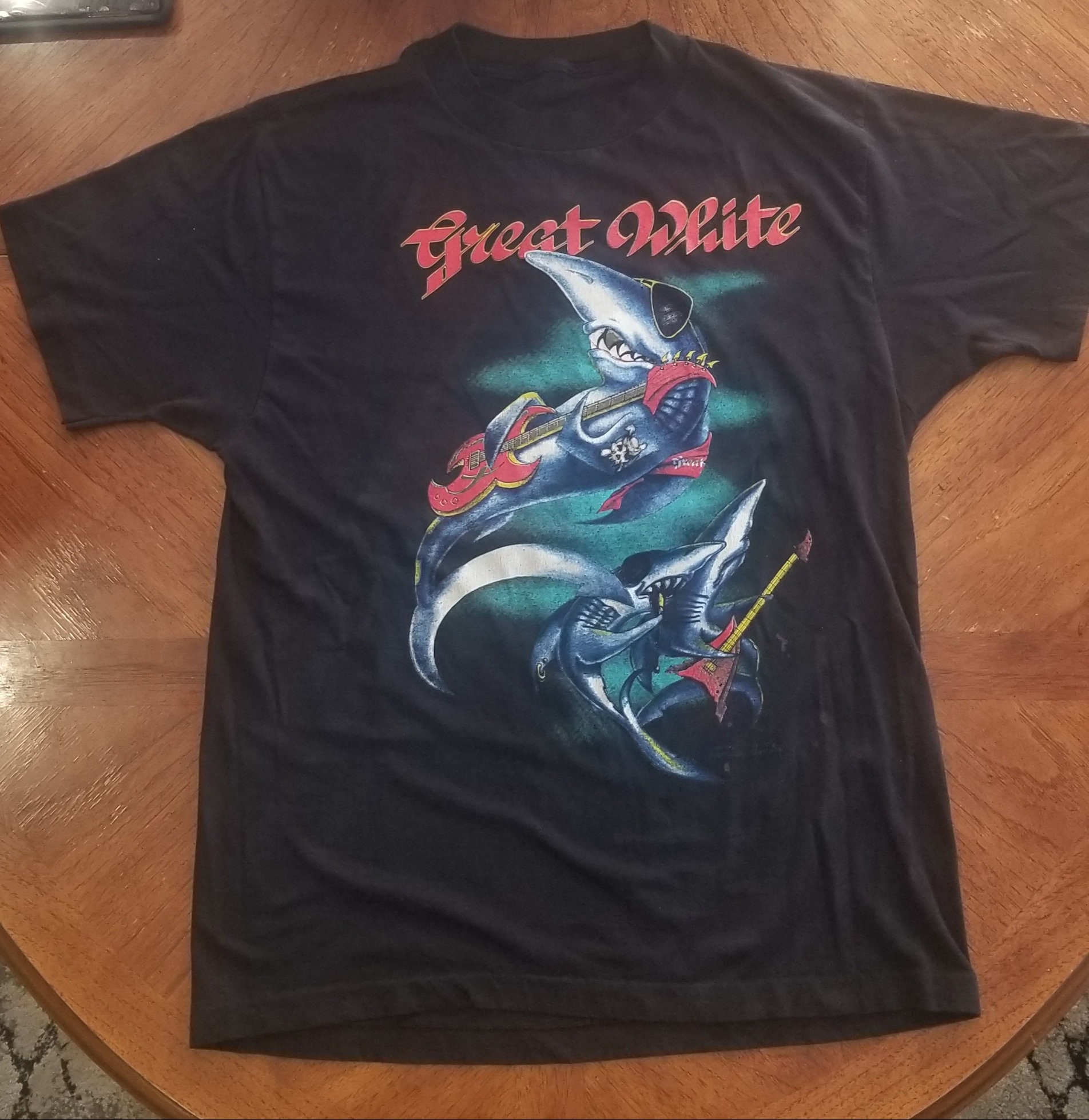 Vintage Great White Band Shirt Vintage Great White 1989 Concert