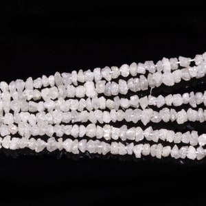 Perline di diamante bianco naturale non tagliate Perline di diamante grezzo Perline di diamante Perline di diamante non tagliate Perline di diamante bianco Per regalo personalizzato fatto a mano