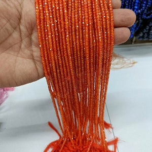 Faceted Rondelle Zircon Beads: All Colors, AAA Grade